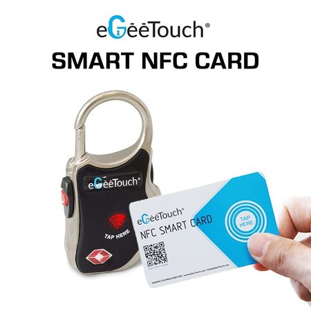 Egeetouch Smart NFC 2 Cards2 Key Fobs for Smart Locks, WATERPROOF, Program ONE Fob to unlock MULTIPLE Locks 5-NFC-2002CF